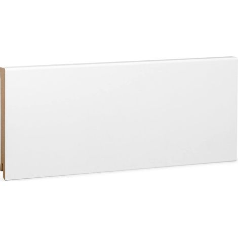 KGM Sockelleiste Modern weiß MDF foliert 16 x 120 mm 2,4 m