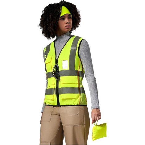 Arbeitsweste Damen mit Reißverschluss und Taschen, Gelb, 5XL (1/5)
