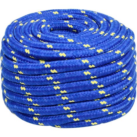 Corde de bateau, Corde de Chanvre, pour la Décoration, le Bricolage, le Jardinage Bleu 20 mm 50 m Polypropylène OIB6343E (1/5)