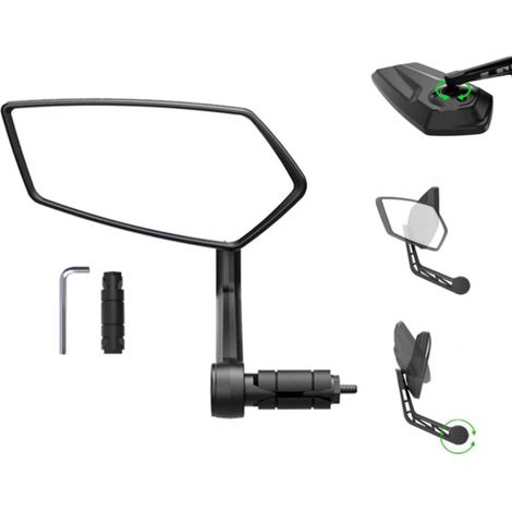 Rétroviseur gauche pour VTT, guidon de vélo, rétroviseur arrière, pivotant, sans vibrations (1/5)