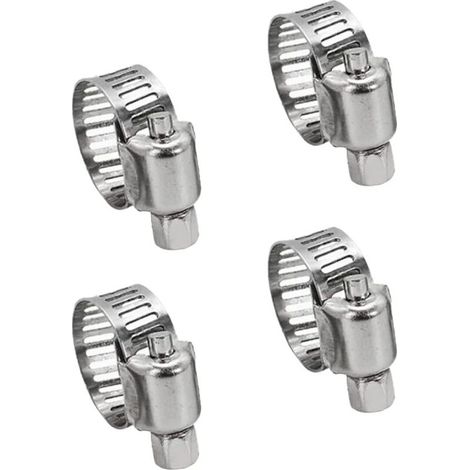 4-teiliges Schlauchschellen-Set, verstellbare Schlauchschelle 10-16 mm, Schlauchschelle aus Edelstahl 304, Metallschlauchschelle, für Schläuche, Gasleitungen, Wasserleitungen, Kabel, Wasserhähne usw.