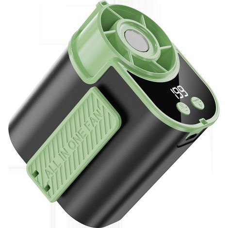 5-in-1-Akku-Ventilator: tragbarer Nackenventilator, Tischventilator und Handventilator mit 199 Geschwindigkeitsstufen. (1/5)