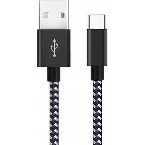 Cavo USB-C di tipo C intrecciato in nylon, 1 m, con ricarica rapida. (1/5)