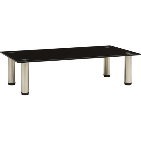 TV-Tisch 60x35x17 cm Schwarz Hartglas