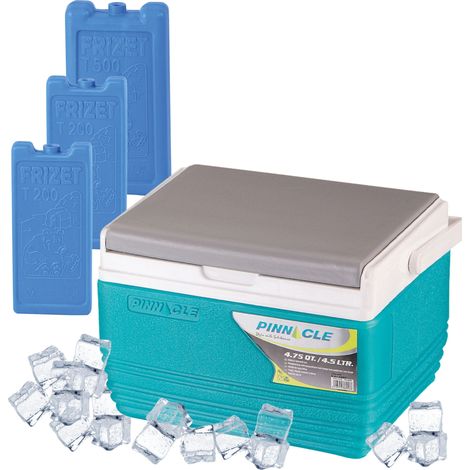 Nevera portátil Pinnacle TPX 6006 de 4,5 L, color turquesa, con 3 compartimentos. (1/5)