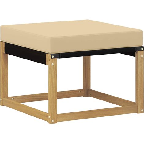 Maison Exclusive - Outdoor-Fußhocker Massivholz Akazie und Textil
