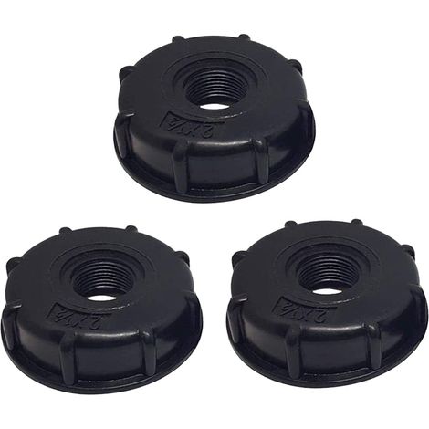 Adaptadores de tapa de tanque de plástico IBC de 3 piezas para conexión rápida S60x6 y conector de tanque de agua de 1/2".