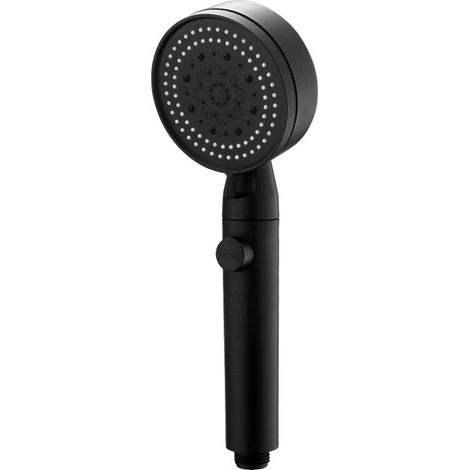 Cabezal de ducha de alta presión y bajo consumo de agua, cabezal de ducha ajustable para baño con 6 modos, cabezal de ducha antical con apagado automático, fácil de instalar (Negro) (1/5)