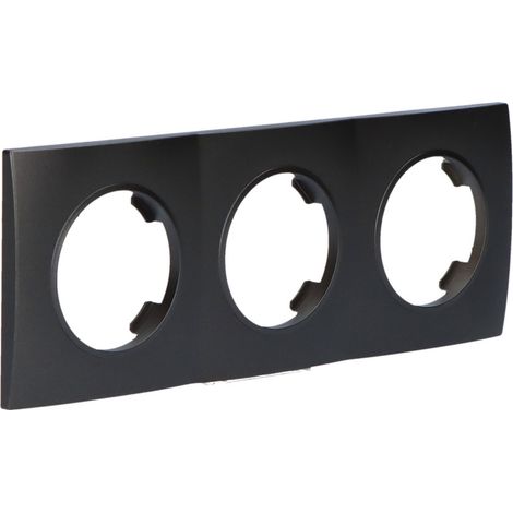 Cadre triple, plastique, noir, bêta en ligne (1/4)