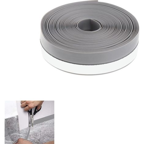 GUARNIZIONE ADESIVA PARAFREDDO PARASPIFFERI PORTE FINESTRE GRIGIO CHIARO 25MM (1/3)