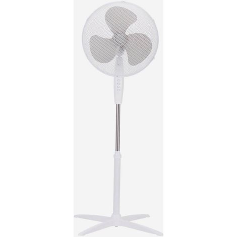 GSC – Ventilateur sur pied 45W – Diamètre 43 cm – Débit 70,98 m³/min – Niveau sonore 53,48 dB – Hauteur réglable jusqu'à 1,3 m