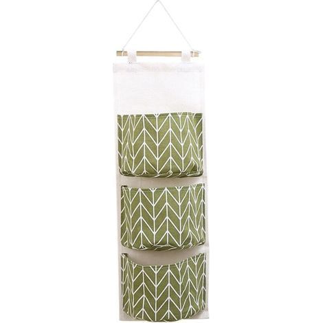 Hanging Organizer with 3 Pockets, Foldable Wall Organizer Wall Hanging Storage Bag, Hanging Bag for Home, Office, Bedroom (1/5)
