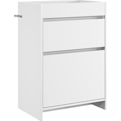 Mobiletto da Bagno Sotto Lavabo Bianco 56 x 37,5 x 81 cm vidaXL