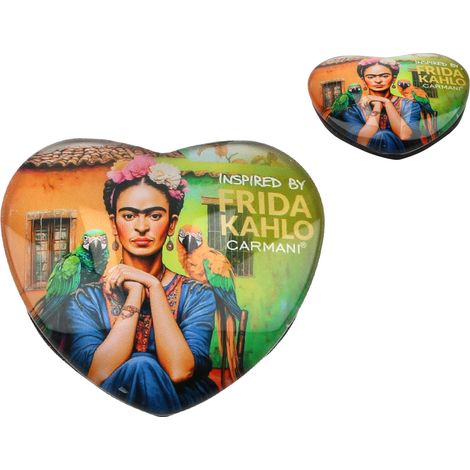 Magnete da frigo a forma di cuore con dipinto di Frida Kahlo, decorazione da cucina, gadget (1/3)