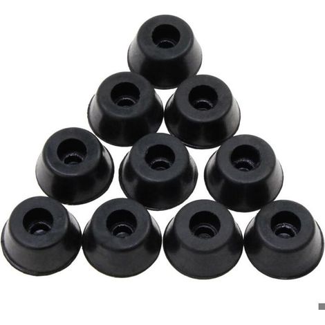 Cabinet rond noir cas en caoutchouc table chaise jambe pied pied pieds protecteur anti-dérapant circulaire tampons de pare-choc (1/4)