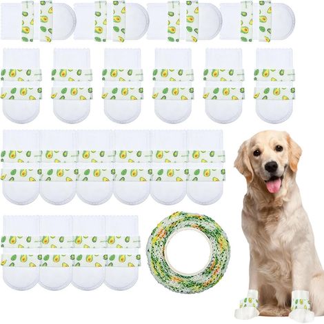Chaussons Canins 20 Pièces Protège-Coussinets Imperméables Et Respirants Bottes chien et protège-pattes pour Randonnée Piscine Plage Extérieur Parquet Pluie Été Pr (1/5)