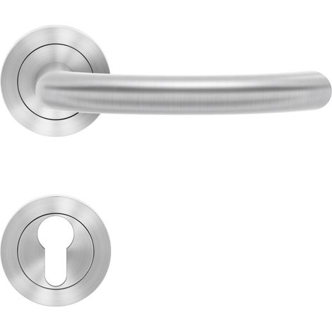 KARCHER DESIGN Drückergarnitur ER26 PZ0 71 - Sylt, Profilzylinder, Edelstahl (1/3)