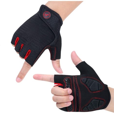 1 Paire Gants de fitness, respirants, antidérapants, pour musculation, haltérophilie, unisexe (1/5)