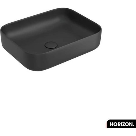 Vasque à poser avec siphon OFFERT HORIZON Noir 50 × 14 × 39 (1/3)