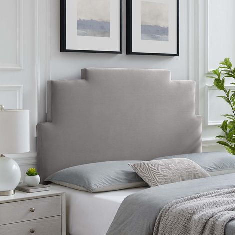 Ember Silver Plush Single 30 inch Strutted Headboard
