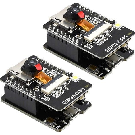 2 pièces ESP32-CAM-MB Cartes de développement sans Fil Bluetooth WiFi ESP32 Dual-Core avec Module de Carte TF 2640 Camera (1/3)