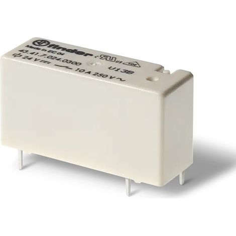 Relais circuit imprimé bas profil 1NO 10A 12V DC sensible AgSnO2 FINDER 434170124300