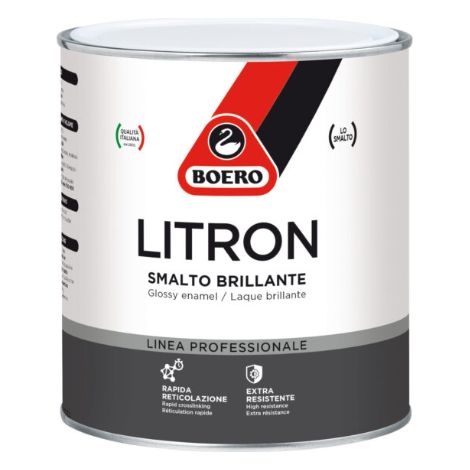 Litron smalto brillante  base bianca confezione 0.75 lt