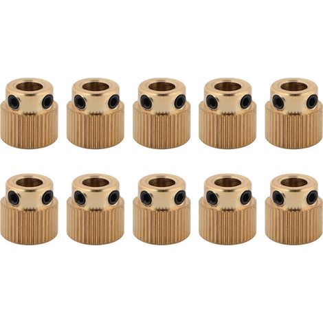 10 high-quality brass drive gears for MK7/MK8 3D printers (40 teeth) (1/5)