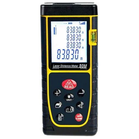 Télémètre laser portable 40 m – Précision ± 3 mm – Plage de température 0-40 ℃ – Étanchéité IP54 – Mesure continue et Pythagore