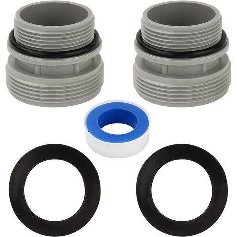 Adaptateur Tuyau Piscine 2 Pièces 4560 Raccord de Pompe à Piscine Connecteur de Tuyau de Piscines 40 mm à 1 1/2 Pouces Compatible Pompes à Filtration Intex et Coleman (1/5)