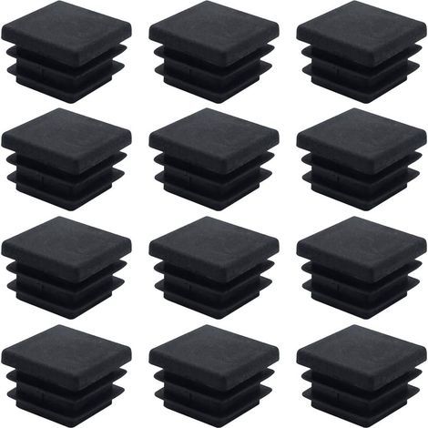 40 Pièces Embouts Carrés pour Meubles Bouchons de Tube Carrés en Plastique 20mm x 20mm Bouchons de Tube Tapis Antidérapant Embout Rectangulaire Noir Bouchons d'Insertion Cache-Tuyau pour Chaises Burea (1/5)