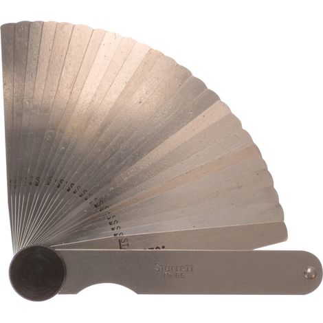 Starrett 66T 26-Piece Feeler Gauge Set (0.0015" to 0.025") for Precision Measurement