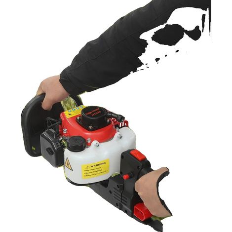 Taille-haie, moteur 2 temps, design léger, noir (1/5)