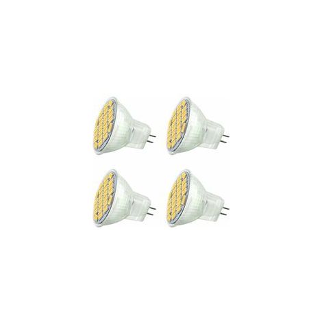 MR11 GU4 12V LED 3W Bianco caldo 3000K, 350LM, 120° 35mm MR11 Equivalente a 30W alogeno, AC DC 24V 12V Faretto LED GU4 da incasso per camper, cucina e mobili, non dimmerabile, confezione da 4 [Classe 