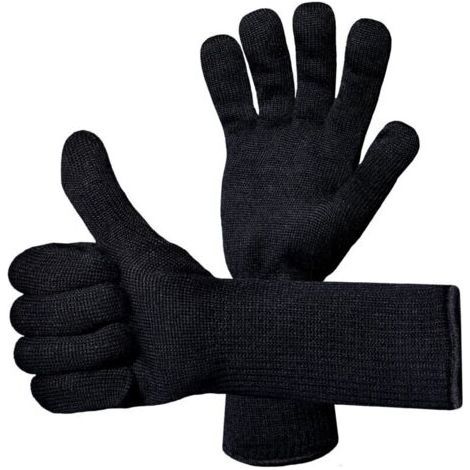 1 Paire Gants de Barbecue Gant Anti-Chaleur Taille Universelle Grill - Gants de Cuisines Résiste Jusqu'à 500°C Gants de Four pour BBQ, Grillades, Cuisson au Four, Cheminée, Gants de Soudeur (1/4)