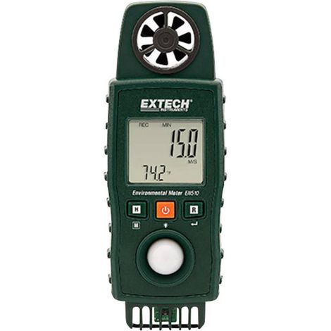 Extech EN510 Anemometro Nero Misura Velocità Vento Temperatura
