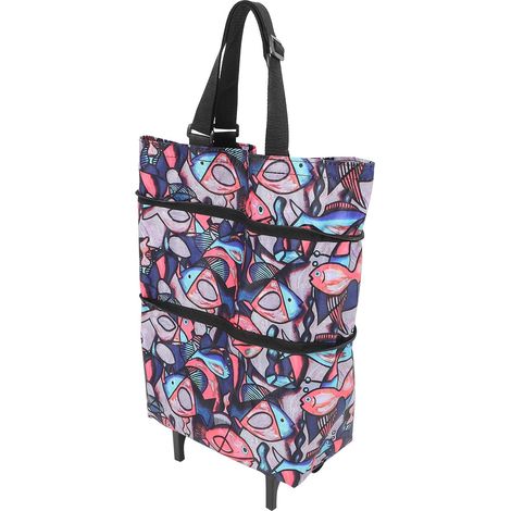 de courses pliable INOOMP avec sac de transport à roulettes (1/5)