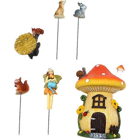 Décorations féeriques Mini Fleurs Ornement en Résine pour Kit de 6 Pièces pour Loisirs Créatifs (1/5)