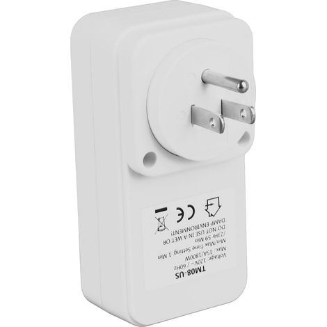 Prise Minuteur Numérique Programmateur LCD avec Arrêt Automatique et Compte à Rebours pour Appareils Électriques (1/5)
