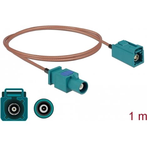 Delock Cable de antena de macho FAKRA Z  hembra FAKRA Z RG-316 1 m