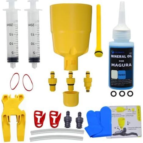 Kit de Purge pour Freins à Disque hydrauliques Magura I kit avec Huile minérale hydraulique Parfaite du Frein vélo - (1/5)