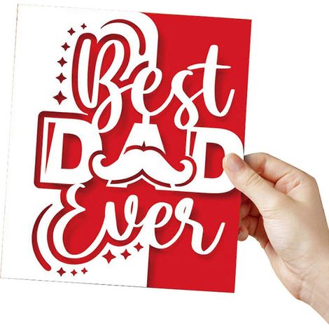 Metall-Stanzformen „Bester Papa aller Zeiten“ für Scrapbooking, Schablonen, Kartenprägung