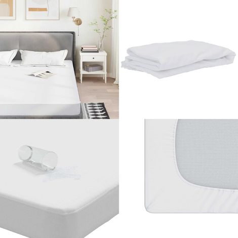 vidaXL Matratzenschoner Weiß 120x220 cm Wasserdicht