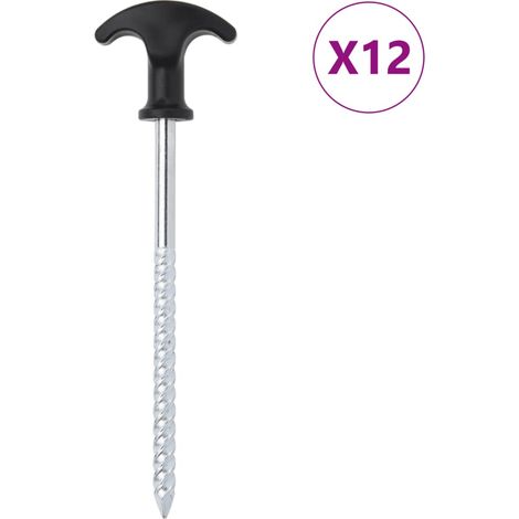 Zeltheringe 12 Stk. 17 cm Ø7 mm Verzinkter Stahl