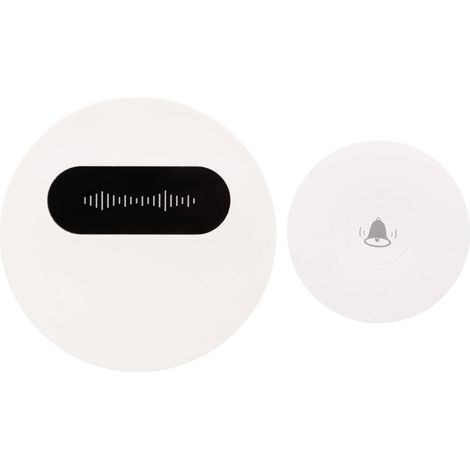 Ensemble de Sonnette sans Fil, Volume Réglable sans Batterie Sonnette Auto-génératrice pour la Maison (1/5)