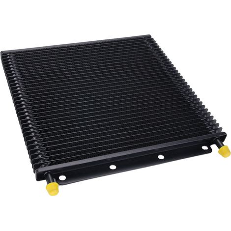 Car modification transmission oil cooler, aluminum alloy radiator, engine finned cooler, 19-row, 25-row, 32-row, black (without accessories).