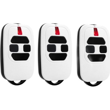 Lot de 3 télécommandes 433,92MHz – Compatible GTI2/4, GT2/4, MIO TR2/4 – Codes HCS, DIP SWITCH HT12, D.A.R.T. – Avec pile et porte-clés (1/4)