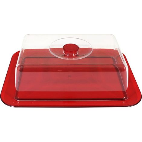 Contenitore da frigo vassoio porta pane formaggio dolci alimenti per cucina 32cm con coperchio prodotto interamente in italia (1/4)