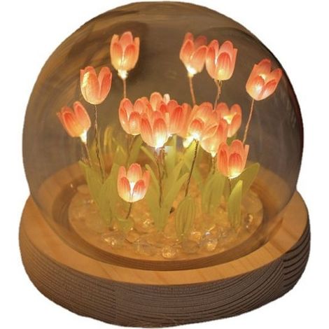 Veilleuse Tulipe DIY Lumière de sommeil 13 Fleurs LED 10 X 10CM (1/4)