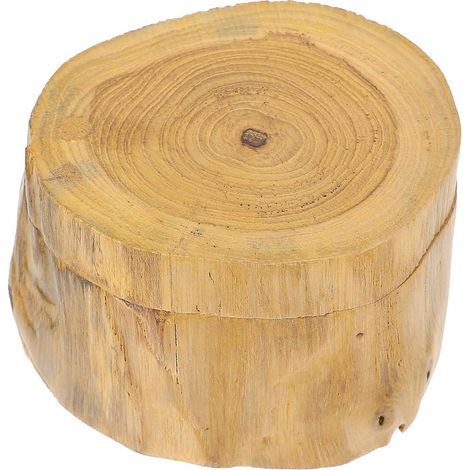 Boîte à bijoux ronde en bois, support de rangement compatible avec 1 pièce (1/5)